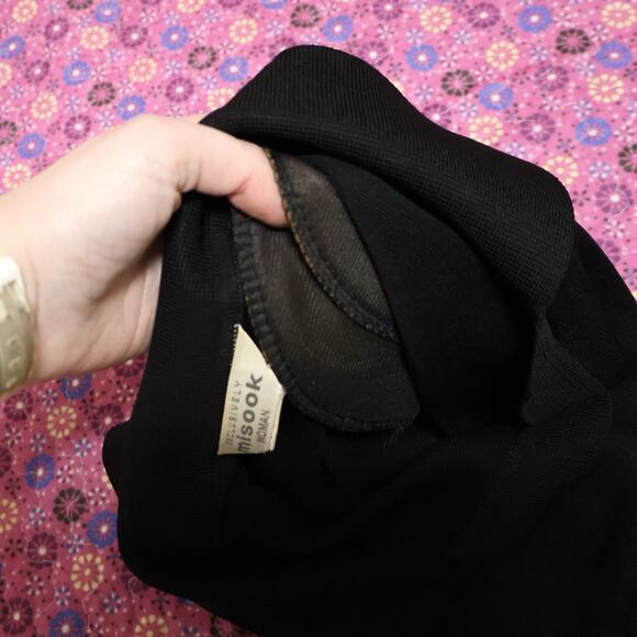 Vintage Misook Black Collared Midi Dress 1X Lagenlook Capsule Wardrobe Office - Picture 7 of 7